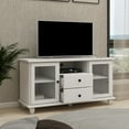 thumbnail image 4 of DUOSONG Ultra White Changhong Glass Tv Cabinet White MDF Furniture Primary Living Space Cabinets, 4 of 7