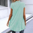 thumbnail image 3 of Tops Casuales Cuello Redondo Rayas Largas sin Mangas para las Mujeres, Camiseta de Moda Ligera Suave de Poliéster para el Uso Casual de Verano, 3 of 5