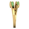 thumbnail image 4 of 0.235 ctw Wedding Band for Women - 14K Yellow Gold Simulated Green Diamond Stackable Eternity Ring, 4 of 6