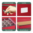 thumbnail image 5 of Elf Stor Premium Red Christmas Ornament Storage Chest Holds 64 Balls w/ Dividers, 5 of 8