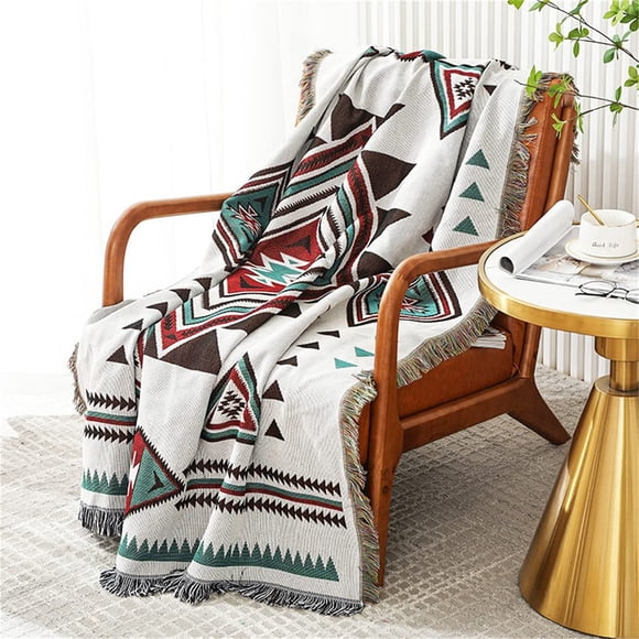 Manta para Sofá Homesy Azteca Reversible Verde 130x160 cm