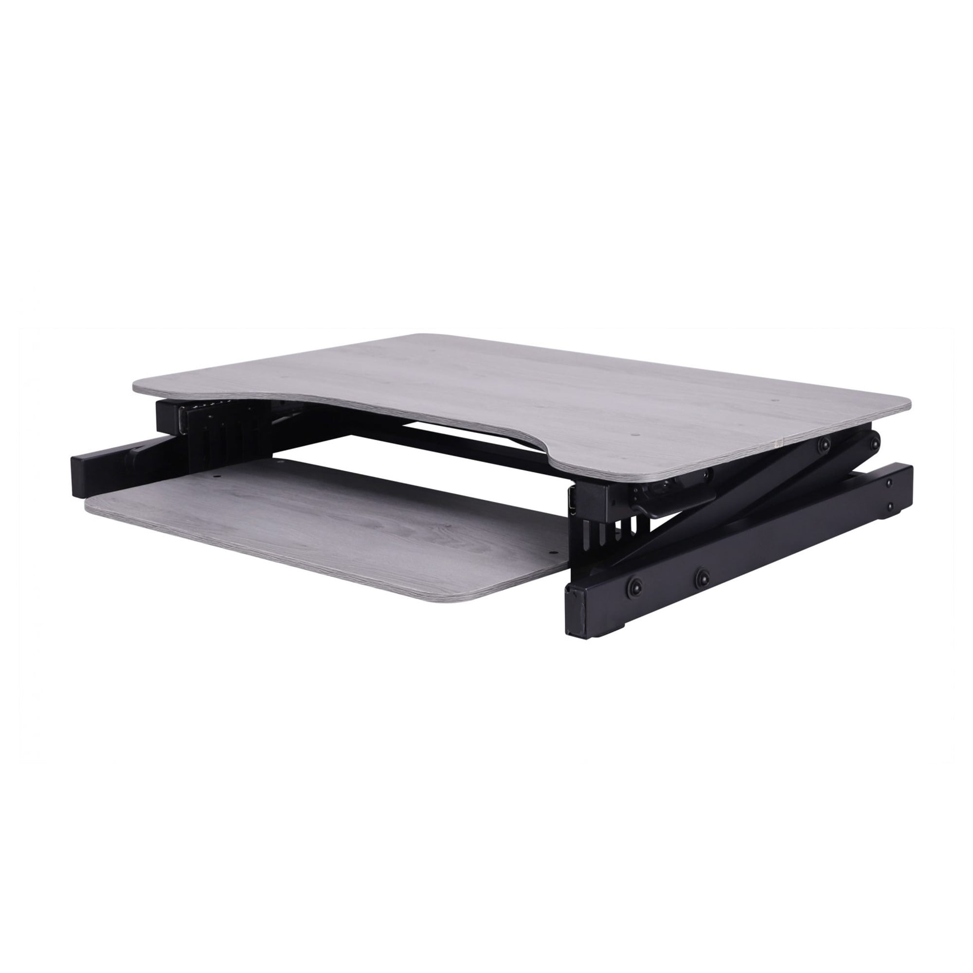Rocelco Adjustable Standing Desk Converter with Retractable Keyboard Tray