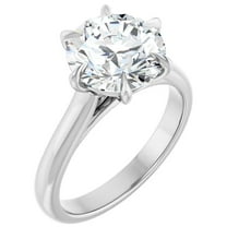 Solitaire Style Diamond Engagement Ring Round 3.00 Carats