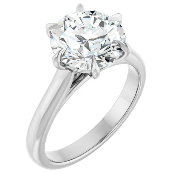 Solitaire Style Diamond Engagement Ring Round 3.00 Carats