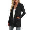 thumbnail image 4 of BUIGTTKLOP Women's Lightweight Open Front Cardigan Casual Long Sleeve Loose Cardigans with Pockets, 4 of 8