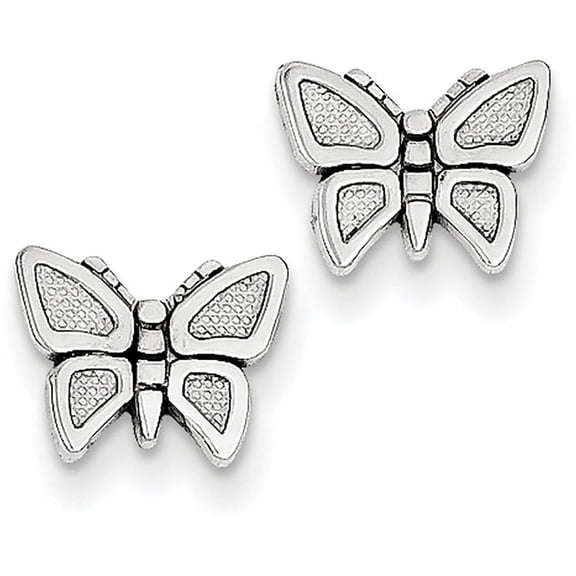 Primal Gold 14K White Gold Butterfly Earrings