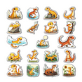 thumbnail image 1 of Colorful Fridge Magnet Cute Refrigerator Magnet Animal Magnetic Sticker Playful Decorative Magnet for Metal Surface Fridge Whiteboard, 1 of 5