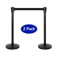 thumbnail image 3 of 2-Pack - Black Stanchions With Retractable Belts For Crowd Control - Crowd Control Barriers - Stanchions With 2m (6ft) Retractable Belt with Weighted Base, 3 of 3