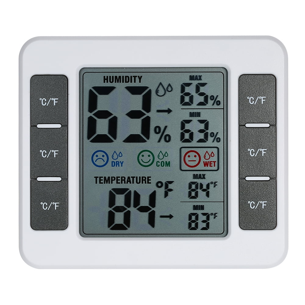 Details about   Digital LCD Thermometer Humidity Meter Temp Indoor Room Max/Min Hygrometer Gauge 
