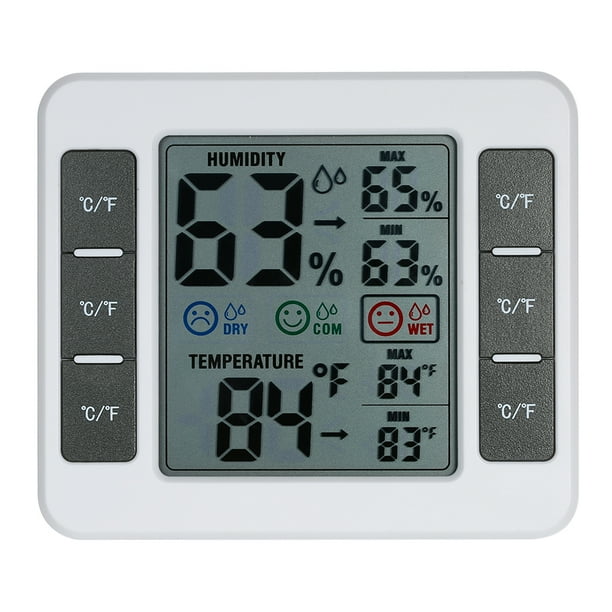 LCD Digital Indoor Thermometer Hygrometer Room 鈩?鈩?Temperature Humidity Gauge Meter Thermo