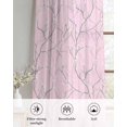 thumbnail image 6 of Pink Branches Sheer Curtains 84 Inch Length 2 Panels Set for Living Room/Bedroom, Vintage Art Farmhouse Kitchen Curtains with Grommet Semi-Sheer Curtains Drapes Voile Window Treatments 42"x84"x2, 6 of 7