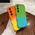 thumbnail image 6 of ShellTech for Samsung Galaxy A35 Gradient Wave Frame Silicon Case, Anti-Slip Grip Cute Wave Edge Frame Slim Fit Shockproof Phone Bumper Cover Soft TPU Pretty Curly Girly Cover,F, 6 of 10