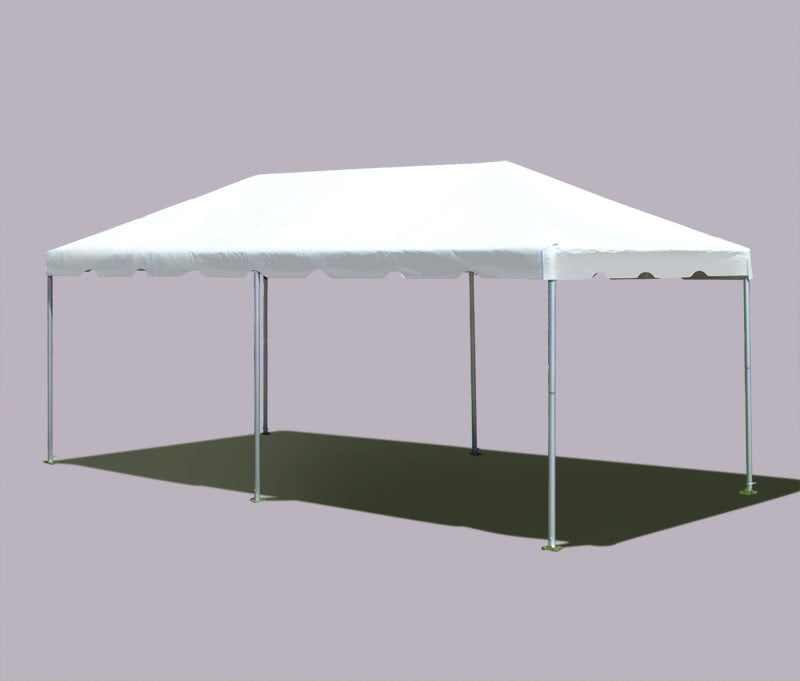10x20 PE Weekender Frame Tent, White Backyard Outdoor Event Canopy Tent