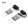 thumbnail image 4 of Kenally 2 juegos de montacargas 50A 600V conexiones enchufe terminales bipolares adaptadores que cubren polvo gris poste caravanas dobles Accesorios para vehículos recreativos Kenally VI018226-00B, 4 of 6