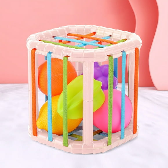 Rapeiae Rainbows Elastic Shape Sorter Toy for Babies Fine Motor Skills Activity with Colorful Stretchy Strings Learning Sensory Play