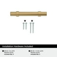 thumbnail image 4 of Amerock Central 3 inch (76mm) Center-to-Center Champagne Bronze Cabinet Pull, 25 Pack, 4 of 4