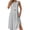 Gray, variant on Antinious Women Stripe Patchwork Round Neck Sleeveless Casual Dress