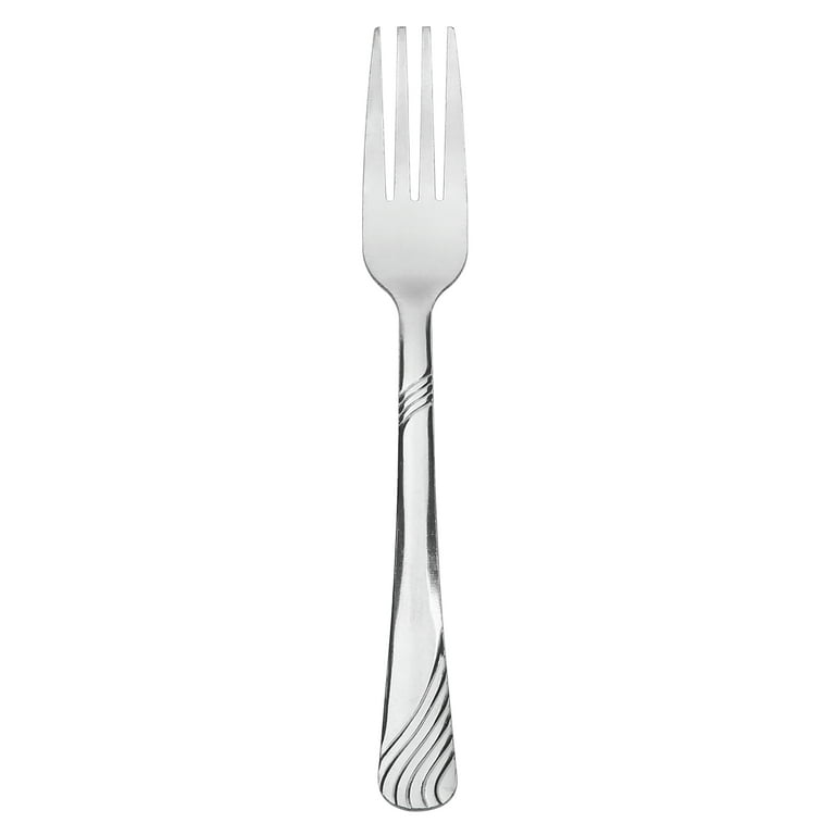 Mainstays 4-Piece Swirl Stainless Steel Dinner Knife Set, Silver Tableware