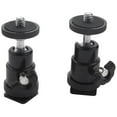 thumbnail image 2 of Mini Ball Head [2 Pack] With Hot Shoe Mount Adapter 360 Degree 1/4 Inch Small Ball Heads Lightweight Swivel -Ballhead For Dslr Camera,Camcorder,Flash,Light Stand,Tripod, 2 of 8