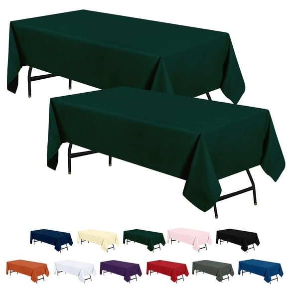 Mantel Utopia Kitchen, 2 unidades, rectángulos, 1,8 x 3 m, color verde cazador