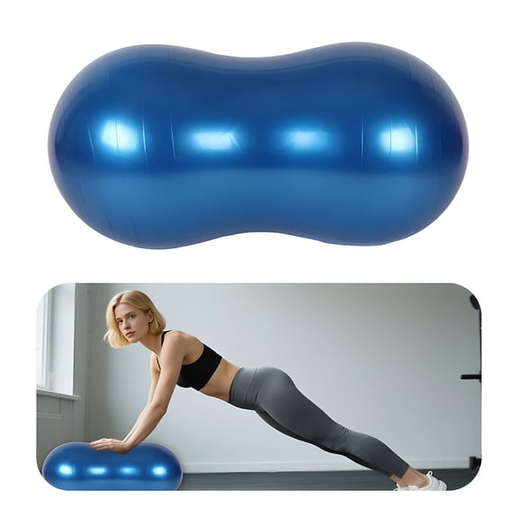 BESTSKY Exercise Ball,35.4"*17.7"*17.7" Workout Ball,Thickened Explosion-Proof Peanut Ball,Blue