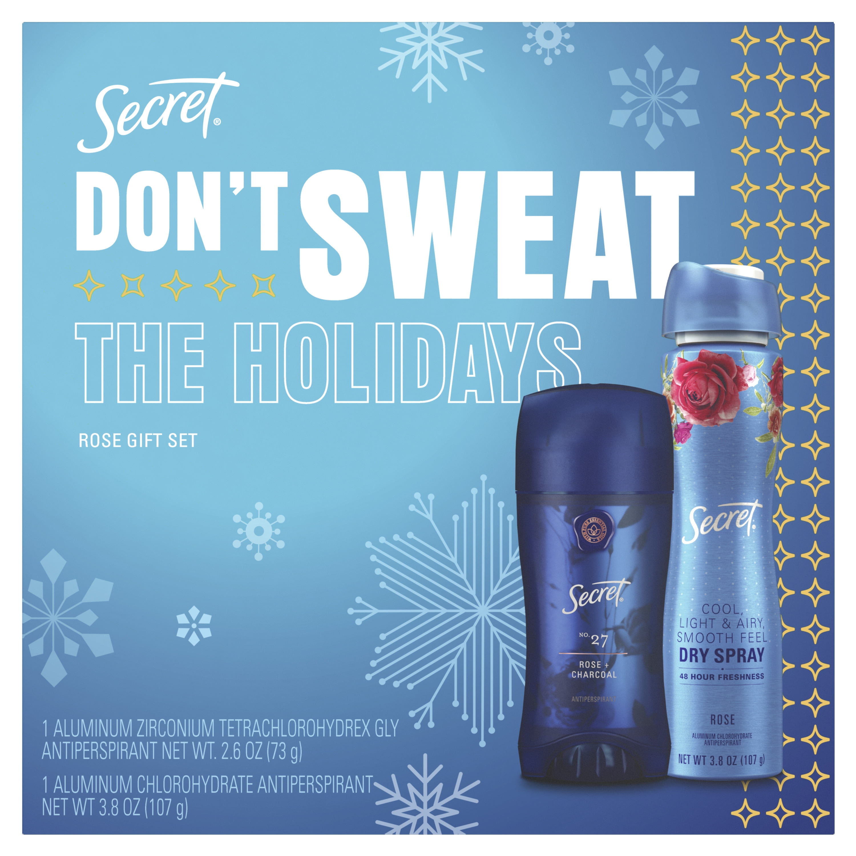(18 Value) Secret Antiperspirant Deodorant Holiday Pack for Women with