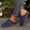 thumbnail image 2 of Women's Platform Wedge Sandals Closed Toe Breathable Mules Comfortable Garden Clogs Non Slip Work Shoes Blue Size 7.5, 2 of 6