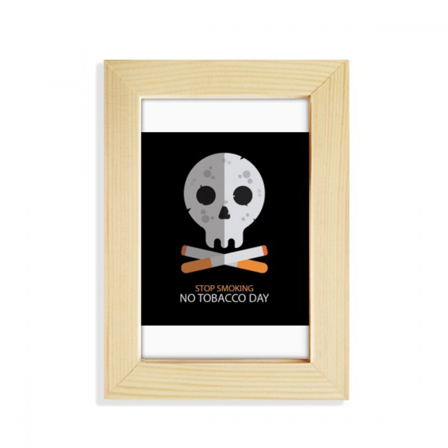 Logo Cartoon l Stop Smoking Desktop Display Photo Frame Picture Art Painting 5x7 inch