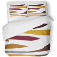 thumbnail image 1 of ABPHQTO Juego de Ropa de Cama de 3 Piezas Color Abstracto con Formas de Colores en Tonos Taupe Berenjena y Rosa Funda Nórdica con 2 Fundas de Almohada, 1 of 1