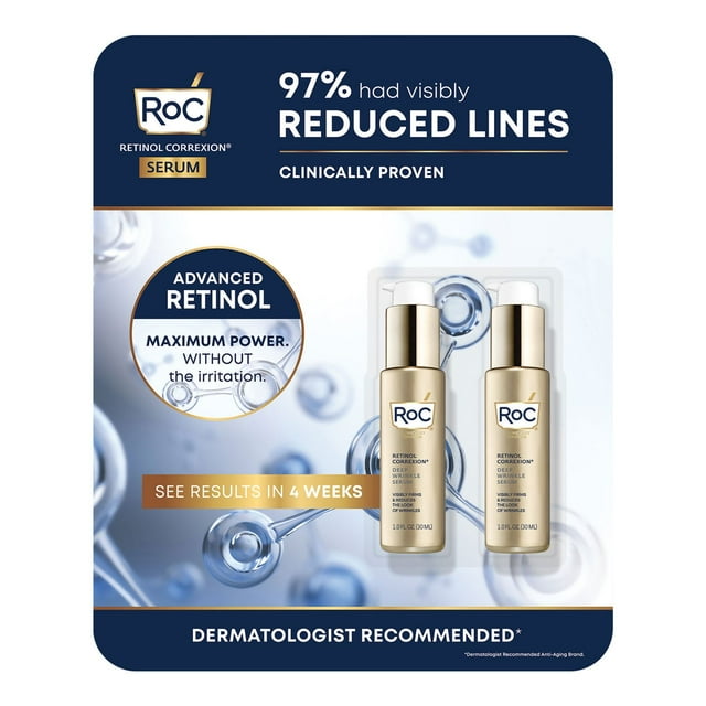 RoC Retinol Correxion Deep Wrinkle Facial Serum, 1 fl. oz., 2 pk.