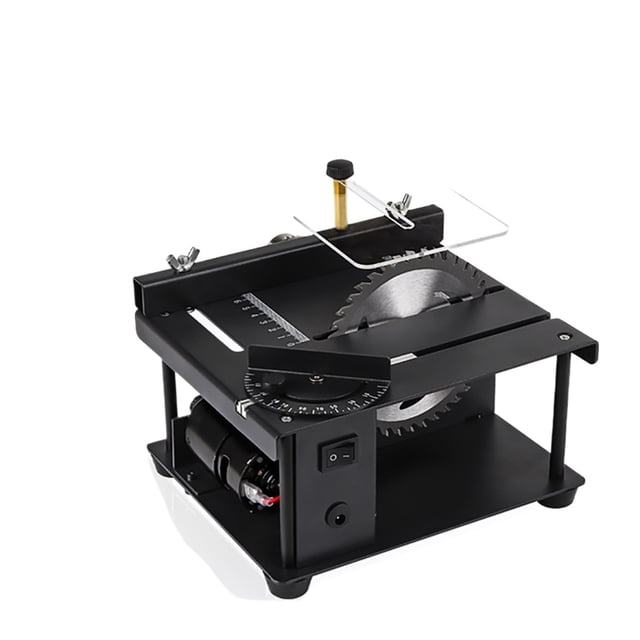 150W Multifunctional Mini Table Saw DC Woodworking Sliding Table Saw Jade Handmade DIY Crafts Cutting Machine Angle Cut Tools
