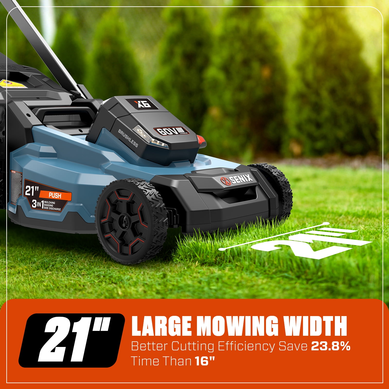 Senix X6 Lawn Mower - Thumbnail 3