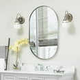 thumbnail image 5 of ANDY STAR Oval Mirror, 26x38" Brushed Nickel Bathroom Mirror, Oval Nickel Mirror, Silver Oval Vanity Mirror Metal Framed, Stainless Steel Anti-Rust, Wall-Mounted Vertical/Horizontal, 5 of 9