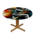 thumbnail image 3 of PIKWEEK  Sports Player Round Fitted Tablecloth  Fitted Table Cloth for Round Table Waterproof Wipeable Round Elastic Table Cloth Circular Table Cover with Elastic Edge, 3 of 7