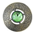 thumbnail image 2 of Kilt Emporium Celtic Brooch &ndash; 3" Scottish Kilt Pin Norse Vintage Jewelry with Gemstones, 2 of 9