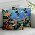 thumbnail image 3 of nygtbtfer Throw Pillow Cover Colorful Underwater of Coral Colony Pillowcase Home Decorative Square Pillow Case White, 3 of 7