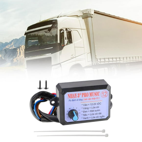 Controlador genérico de bocina de coche, controlador de bocina eléctrica, conmutación de sonido, reemplazo de controlador de tono para Tractor SUV 12 tonos