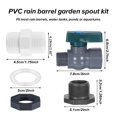 thumbnail image 2 of PVC Water Barrel Spigot Kit, Connector Drain Adapter with Inner Connection for Garden, Rain Barre ,Easy Handles, 2 of 6