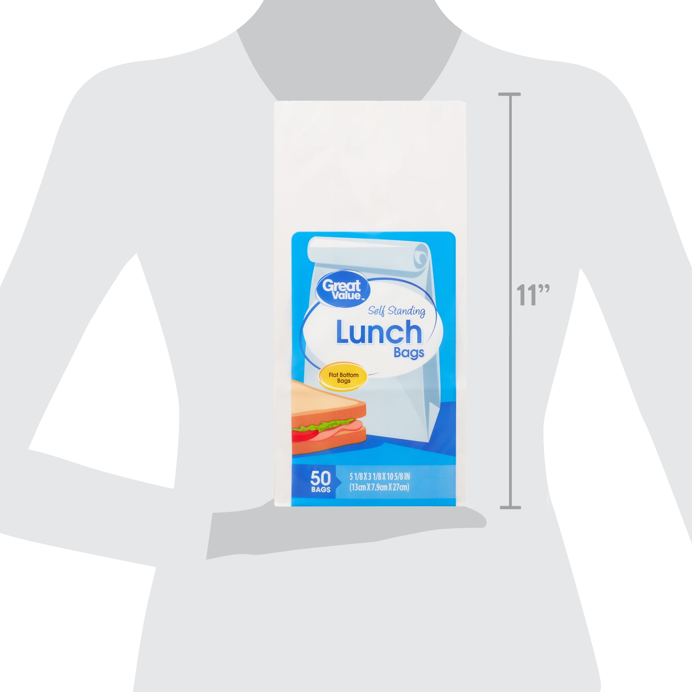  SOLAS White Paper Lunch Bags 50 Pack, White Paper Crafting Bags, Thick White Kraft Paper Bags, White Sandwich Paper Bags