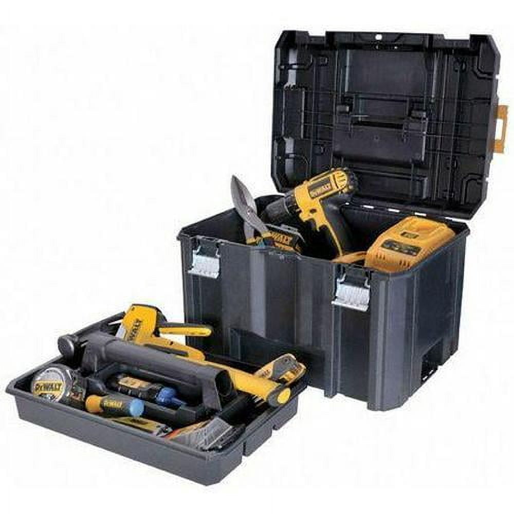 Dewalt TSTAK VI Deep Tool Box, Plastic, Black, 17 in W x 12 in D x 13 in H