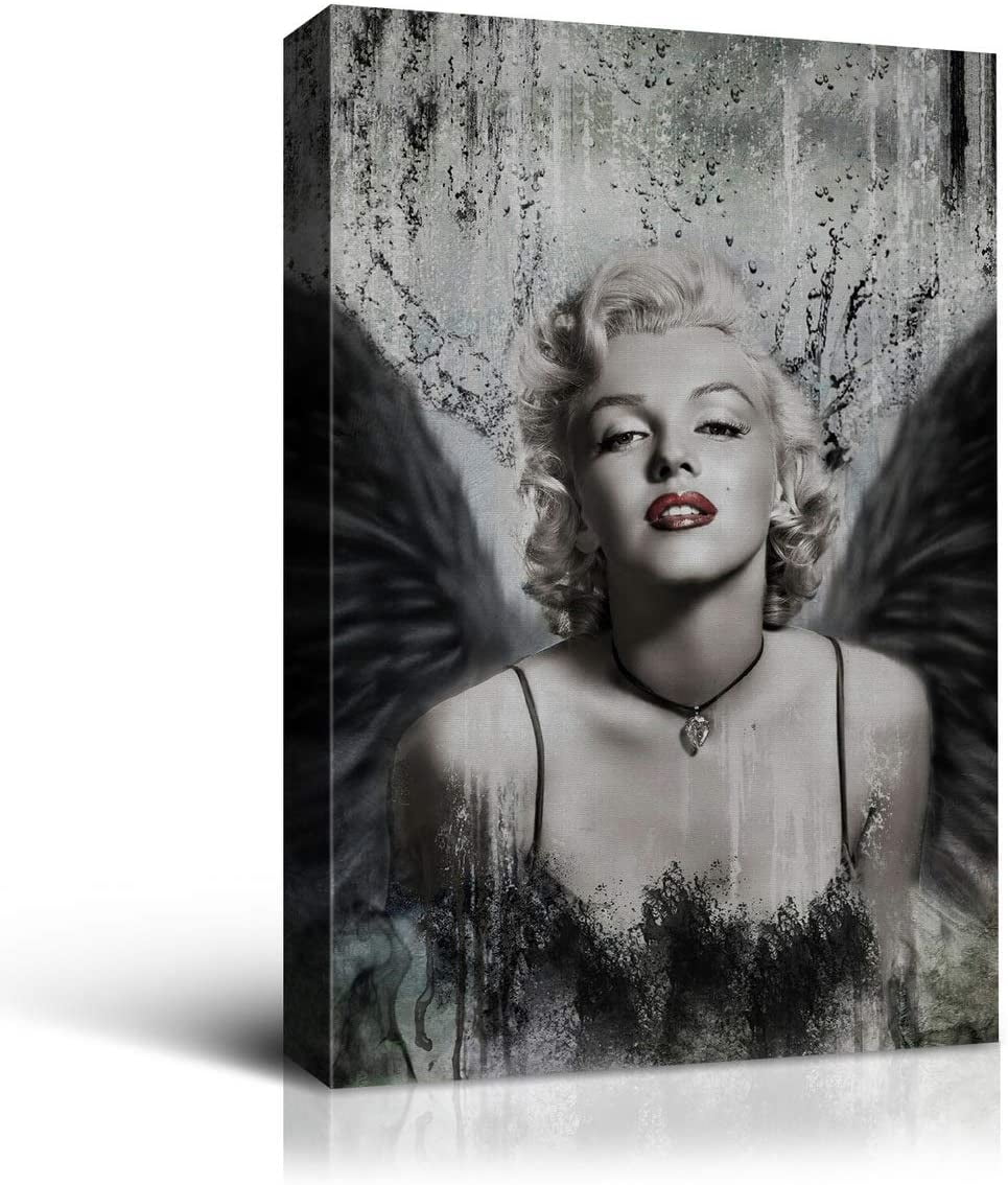 Rosework Framed Canvas Wall Art, 36x48 Inch, Marilyn Monroe Painting