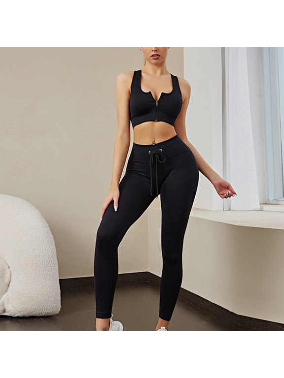 HUPOM Goth Pants Training Pants Chinos Mid Waist Rise Full Straight-Leg L