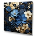 thumbnail image 2 of Designart "Beauty Of Adorned Blue And Gold Violets I" Violets Canvas Art Print, 2 of 7
