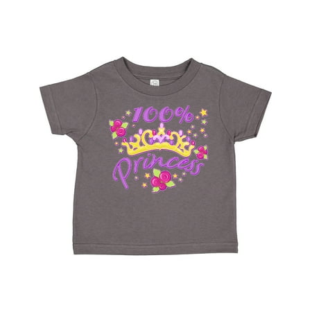 

Inktastic 100% Princess- Tiara and Roses Gift Toddler Toddler Girl T-Shirt