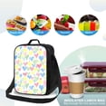 thumbnail image 6 of Horeoi Hand Drawn Colored Hearts Pattern Insulated Thermal Lunch Bag with Leakproof Compartments for Office School Picnic Reusable Oxford Tote, 6 of 7