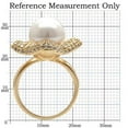 thumbnail image 2 of Luxe Jewelry Designs Women's Gold Plated Ring with Synthetic White Pearl - Size 10, 2 of 4
