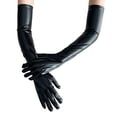 thumbnail image 4 of Guantes largos elásticos sexys para mujer, de charol, a la moda, para noche, ópera, fiesta, disfraces, guantes, 4 of 6