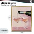 thumbnail image 4 of Stupell Industries Eclectic Pink Champagne Toast for Two Gold Floating Frame Canvas Art, 17 x 21, by The Prints Vibe, 4 of 8
