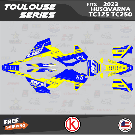 Kalair GFX Graphics Kit for Husqvarna MX 2 STROKE TC125 and TC250 (2023 ) Toulouse Series