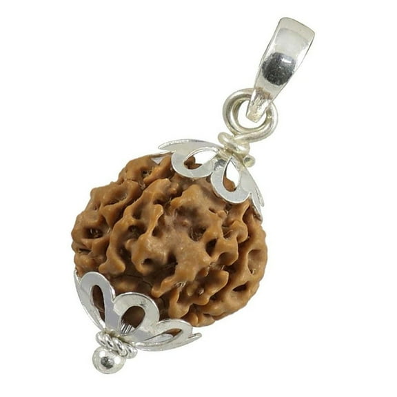 Natural Nepali 4 Face Rudraksh 4 Mukhi Nepali Rudraksha Pendant